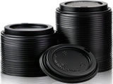 1000x 90mm Plastic Coffee Cup Lids for 12oz / 16oz Cups Dome Style - Black V563-PA1235-50-1BOX