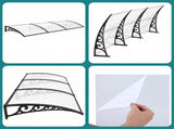 Instahut Window Door Awning 0.8mx3m Transparent AWN-08X3-CLR