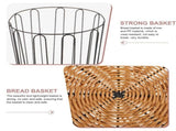Black Woven Bread Basket with Iron Frame for Serving, Kitchen Storage, Counter Organization and Home V1370-AZ4-14305
