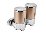 Wall Mount Soap Shower Dispenser Dual Pump 2 Separate Compartments Reusable Space Saving Shampoo V1294-YM0523-3112220024911