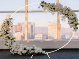2M White Wedding Hoop Arch Metal Flower Ring Display Frame Balloon Circle Rack Backdrop for Wedding V985-WEDDINGHOOPNEW