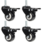 4 Swivel Casters 50Mm Furniture Transport Casters, 40Kg Load Capacity Each, M10 Screws V1188-MS-227-1084
