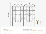 2 Packs Metal Garden Trellis for Climbing Plant Support 71x20 in Rustproof V952-HPJHX2JTH71WKVLCJV0