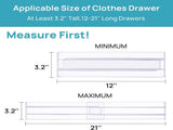 8 Pack Drawer Dividers, Clear Plastic Drawer Organizers for Clothing, Kitchen and Office Storage, V1237-ZY00B09DK9M69S