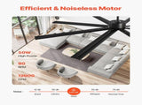213 cm Ceiling Fan No Light, 6-Speed Remote Control, Aluminum 8-Blade, Reversible DC Motor, Modern V952-WDDS84INCHLY0NT43V7