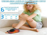Foot Massager with Heat and Vibration Cordless Rechargeable Compression Wrap Grey V1188-MS-708-010