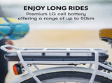 Valk Laneway 5 Vintage Electric Bike, Torque Sensor equipped eBike, Medium, White V219-BIKEVBVA1WTA