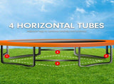Kahuna 6 ft x 9 ft Rectangular Outdoor Trampoline with Basketball Set Rainbow TRA-FJP-RCT-69V-RB-BB