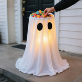 Halloween Ghost Candy Bowl Decoration with Water-Fill Base and Warm LED Battery Box Light V888-ELOSUNG54985-1