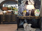 Dynasty Gold Accent Black Pettit Console 95cm V637-48043