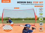 Barricade Backstop Net, 12x9 ft Ball Sports Barrier Netting, Portable Practice Equipment with Carry V952-DQW129YC0000YT8NIV0