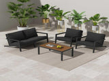 Aidan Garden Furniture Set in Slate Grey 5 pieces V264-OTF-544A-DGR-5PC