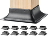 101.6x101.6mm Post Base 10Pcs, Internal 91x91mm Heavy Duty Powder-Coated Steel Post Bracket Fit for V952-TTLZDZTG44YC80XUOV0