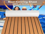 Teak EVA Foam Boat Flooring Sheet Brown with Black Stripes Self-Adhesive Marine Decking Mat for V888-ELOSUNG43215