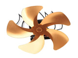5 Blade Heat Powered Stove Fan Aluminum Alloy Noiseless Wall Hanging Thermal Powered Fireplace Fan V1294-YM0706-3114230124412