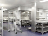 Bun Pan Rack, 20-Tier Commercial Bakery Racks with Brake Wheels, Aluminum Racking Trolley Storage V952-MBPJLZCCHC205PLL3V0