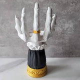 Halloween Candle Holder Witch Hand Shaped Resin Candlestick Desktop Ornaments Decor V1294-YM0710-10295459