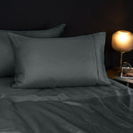 Morrissey 1700TC Cotton Rich Sheet Set Charcoal Queen V442-SIM-SHEETS-1700TCCOTTONRICH-CHARCOAL-QS