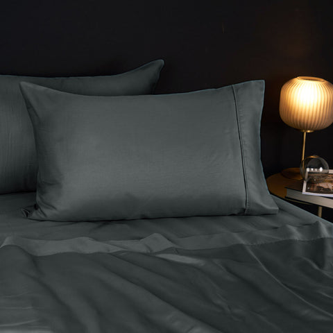 Morrissey 1700TC Cotton Rich Sheet Set Charcoal Queen V442-SIM-SHEETS-1700TCCOTTONRICH-CHARCOAL-QS