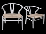 Levede 4x Dining Chairs Wooden Hans White CH1041-2-WHX2