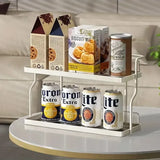 Two-Tier Kitchen Storage Rack Organizer in White with Removable Trays, 30.5x12.2x20.3cm V178-59221