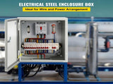NEMA Steel Enclosure, 25 x 20 x 15 cm NEMA 4X Steel Electrical Box, IP66 Waterproof & Dustproof, V952-DQXJSTCFS25X20X15V0