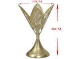Aura Leaves Taper Candleholder 15x40cm V637-78720CDL