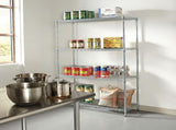 Wire Storage Rack 90x45cm Chrome Shelving with Fixed Legs V63-841421
