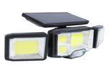 3 Heads Outdoor Solar Wall Light with Remote Control Motion Sensor 3 Lighting Modes Waterproof Wide V1294-YM0901-3119240045311