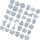 36pcs Animals Quicksand Mold Handmade Pendant Silicone Mold Resin Casting Mold for DIY Keychain V1192-AZ-W-23430