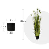 SOGA 150cm Cyperus Papyrus Plant Tree Artificial Green Grass, Home Or Office Indoor Greenery Accent APLANTFH60142