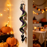 Black Cat Shaped Handmade Crochet Halloween Charms Decorations, Halloween Party Wind Hanging V1192-AZ-W-35143