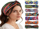 Wide Headbands for Women Workout Head Bands for Womens Hair African Knotted Non Slip Headwrap V1192-AZ-W-26000