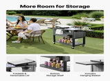75.7L Rolling Ice Chest, Hold up to 50 Bottles / 110 Cans, Portable Patio Party Bar Drink Cooler V952-HWLQTCDZJHSHPA24Z001V0