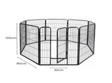 PaWz 8 Panel Pet Dog Playpen Puppy Exercise Black 4kg chicken DO1005-48-BK