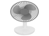 Oscillating Desk Fan Rechargeable Mute Practical Desktop USB Charging Fan for Home SchoolWhite V1294-YM0901-3113210069311