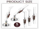 5 Pcs Soldering Tweezers Set 3 Pcs Cross Lock Solder Tweezer 2 Pcs Jewelry Third Hand Tools with V1192-AZ-W-0180