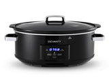 Devanti 8L Slow Cooker Electric Multi Cooker with 3 Heat Settings and Keep Warm Function SC-DP-8QT-BK