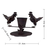 Rust Chooks w Planter On Base 26cm V637-03810CHK