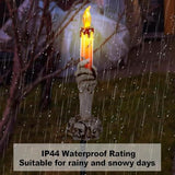 Halloween Pathway 5 Pack Candle Skull Hand Candle Holder, Waterproof Solar Halloween Led V1107-129-88248
