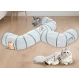Gray Faucet Shaped Pet Tunnel Toy Collapsible Play Channel with Interactive Design for Cats V1192-AZ-W-24113