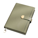 Hardcover PU Leather Notebook with 300 Pages Lined Magnetic Button Closure Business Notepad V1192-AZ-W-23280