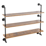 VEVOR Industrial Pipe Shelf 3 Tier 48x9.84in Wall-Mount for Kitchen Bedroom V952-JSGZWJYGHMBHJ0DEQV0