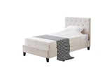 Winston Beige Velvet Tufted Bed - King Single V292-BED-WINSTON-SINGLE-BEIGE