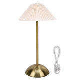 Pleated Table Lamp Touch Control 3 Colors Stepless Dimming USB Rechargeable Retro Cordless LED V1294-YM0901-3119250068112