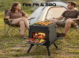 Grillz Fire Pit BBQ Portable Outdoor Fireplace Metal Camping Stove for Boiling Water, BBQ, Picnics FPIT-YH-STOVE-20