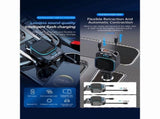 Retractable Car Charger 96W with Bluetooth Car Adapter, 4 in 1 Fast Charging, Radio Bluetooth 5.3 FM V1366-AZ2-W-21785
