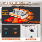 Commercial Electric Food Warmer Countertop Buffet 9*5Qt with Glass Shield V952-SYSPBWQ913FS5WYYOV3