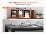 Literature Organizer, 24 Compartments Office Mailbox with Removable Shelves, Wooden Mailbox Sorter V952-WJJEKBHB24G5IEP06V0