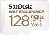 Sandisk Max Endurance Microsdxc Card SQQVR 128G UHS-I C10 U3 V30 100MB/S R 40MB/S W SD V28-FFCSAN128GQQVR